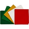 Discover Lifestyle & Fashion Fabrics Confezione da 5 scampoli di tessuto Designer Fat Quarter Bundle FQ 100% percalle di cotone liscio, per trapuntatura, patchwork, lavori artigianali, cucito | 19 x 20 (50cm x 52cm) (Feeling Festive)