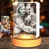 Emoragifou Cornice Foto 3D Personalizzata, Foto in Cristallo con Incisione Laser, Regalo Personalizzato per Anniversario per Donna Uomo Fidanzato Fidanzata, Regali di Compleanno per Lui e Lei
