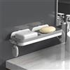 RCQD® Porta Sapone per Doccia con Griglia di Scolapiatti Estraibile, Portasapone Doccia Adatto per Tutti Saponi Solidi, Porta Sapone Cucina,Portasapone da Viaggio Per Bagno, Cucina, Lavandino