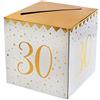 Santex Salvadanaio Età Metalliche 30 Anni, Oro, 20 x 20 x 20 cm, Compleanno 30 Anni, Adulti, Maschio