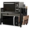 Felenny Scaffale espandibile per forno a microonde, organizer da cucina con 6 ganci, blocco per coltelli, tagliere, organizer da cucina