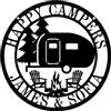 Custom Segno di metallo personalizzato Happy Camper, Targhe personalizzate da cortile, Segno appeso, Decorazione camper, Decorazione camper, Targhe da campeggio personalizzate, Regalo personalizzato per