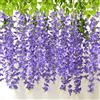 AIBAOBAO Fiori artificiali Glicine 12PCS, Fiori finti Ghirlanda di vite, Piante pendenti Cespuglio Fiore di corda per Matrimonio Festa, Giardino, Esterno, Interni (Viola)
