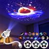 Ruioomeep Proiettore di luce notturna olografica intelligente, con 3 film di | Proiettore stellato HD Plug and Play, regolabile a 360°, USB, per camera da letto, cameretta dei bambini