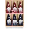 COM-FOUR® 6x ciondoli di Babbo Natale premium per l'albero di Natale | incantevoli ciondoli con statuette di alberi di Natale come appendini - decorazioni natalizie