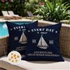 Jayusaror Federe per Cuscini Esterno 40x40 Blu Navy Impermeabili Marittima Fodere Divano Barche a Vela Estiva Nautico Decorativa Copricuscini per Soggiornoo Decorazione da Giardino Set di 2