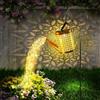 CNMTCCO Luci solari da esterno, annaffiatoio solare da esterno, decorazione in stile moderno, luci da giardino con doccia a stella, con gancio per pastore, luci fatate vintage