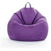 DOTBUY-SHOP Pouf Poltrona a Sacco Gigante,Colore Solido Bean Bag Bambini & Adulti (Senza Imbottitura), Morbido e Accogliente Puffo per Sedersi Poltrona da Lettura per Soggiorno (M,Viola)