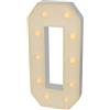 Gaabungky Lampada a LED con numeri, 100 x 48 cm, con numeri illuminati, 2000 - 3000 K, decorazione digitale, per feste di laurea, matrimoni, feste di compleanno (bianco, 0)