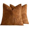Generic Fodere per Cuscini 2 pezzi Copricuscino Divano Chenille | Copri Cuscino Ricamo Foglia D'acero 45x45cm 30x50cm Lavabile Zip Nascosta per Soggiorno Camera Auto