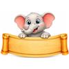 Il Catoju del Vinile Targa Personalizzata con Nome in MDF - Procione Cartoon- Targhetta Decorativa per Cameretta Bambino e Neonato - Regalo Nascita, Battesimo, Compleanno (Elefante)