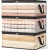 Lifewit Scatole per Vestiti Trasparente, Organizer Armadio Pieghevole con Manici, Scatole per Armadio en PVC, Scatoloni Trasloco, Organizer Armadio per Vestiti, Coperte, Piumoni, Libro, 35L, 3 Pezzi