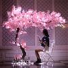 Generic Albero Artificiale Fiori Ciliegio, Finto Fiore Sakura con LED Lampada,Albero Finto da Interno,Fatto A Mano Ciliegio Alberi per Casa Ufficio Interno Esterni Decorativo,05,180×120cm