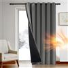 Deconovo Tenda Oscurante Termica Doppio Strato, Antivento, Pesante, Isolante per Freddo e Caldo, Adatta per Finestre e Porte, 200x260 CM, Grigio Chiaro, 1 Pezzo - Certificata Oeko-Tex® Standard 100
