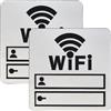 GORGECRAFT 2 Adesivo da Parete in Acrilico con Specchio per Password WiFi Rete Internet Riscrivibile con Password di Account per Ospiti Case Vacanze Ristoranti Uffici Saloni Negozi Pubblici 10cm