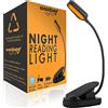 Amber Light + Amber Light Store - Lampada da lettura notturna con blocco della luce blu, ricaricabile, 1600 K, per leggere a letto di notte, perfetta come regalo per Kindle e luce LED per libri (nero)
