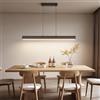 Coinmit Luce a sospensione LED, 24W, luce a sospensione con telecomando, 3000K-6000K tre temperature di colore regolabili, luce a sospensione moderna per soggiorno camera da letto, 80cm, nero
