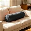 Generico Cuscino Cilindrico a Rullo 40cm 50cm 60cm 70cm 80cm 90cm, Cuscino Tubolare in Ciniglia Sfoderabile e Lavabile, Supporto in Spugna 50D per Lettura Letto, Divano e Relax(Grigio scuro,15x50 cm)