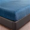 Surwin Velluto Lenzuolo con Angoli Matrimoniale/King Size, Lenzuolo Sotto Elasticizzato, Lenzuolo con Angoli Singolo Antiscivolo Tutto Compreso, 30cm Lenzuola Tasca Profonda (Blu Navy,100x200cm)