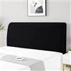 Duories Fodera Elasticizzata per Testiera Letto, Rivestimento per Camera da Letto, Copri Testiera Imbottita, 130 - 170 cm, Colore Nero