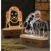 FROKIK Lampada Personalizzata con Foto e Testo, Lampada LED 3D Personalizzata, Luce Notte con Incisione Foto, Regalo Personalizzato per Coppia Compleanno San Valentino Anniversario per Lei Lui