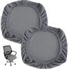HMCEY 2 Pezzi Coprisedia Elasticizzati,Copri Sedia da Ufficio,Copri Seduta Sedie,Fodere per Sedies,Coprisedia Lavabile per Sedie da Ufficio,Coprisedie Universali Antimacchia,Office Chair Cover-Grigio