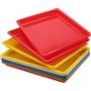 CHIHEUNG 12 Vassoi Rettangolari in Plastica, 40 x 30 cm, 6 Colori | CHIHEUNG, Impilabili Salvaspazio, in PP, per Perline, Fai da Te, Artigianato e Attività Domestiche