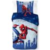 anemone Parure da letto Spiderman 140 x 200 cm, 100% cotone, copripiumino + federa 63 x 63 cm, Marvel (E)