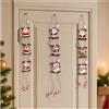 COM-FOUR® 3x Decorazioni da appendere per Natale, pupazzo di neve | Babbo Natale e renne da appendere alla parete e alla finestra