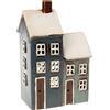 Shudehill Giftware Village Pottery - Set di 2 candele, colore: grigio/blu navy