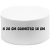 Generico Base Rotonda in Polistirolo, 18 cm Diametro x 20 cm Altezza, Bianco, per Cake Design e Torte Decorate