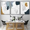 ZCFGG Linea astratta Denti Modern Dental Clinic Wall Art Canvas Quadri poster da parete Quadro a parete Dentista Office Decor 30x40cm x3 Senza Cornice