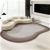 DAGIN Tappeto Ovale Moderno Astratto Lavabile Antiscivolo, G, 60x90cm