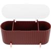 CIMAXIC Scatola Porta Assorbenti Organizer Bagno Compatto con Coperchio | Plastica, Interni con Divisori, Design Multifunzione per Bagno e Vanity