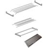 AERREGI SET SCOLAPIATTI COMPLETO DI TELAIO E VASCHETTA RACCOGLIEGOCCE IN ACCIAIO INOX | KIT SCOLAPIATTI IN ACCIAIO INOX 76cm PER PENSILI DA 80cm | PRODOTTO MADE IN ITALY |