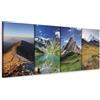 murando - Set di Quadri Moderni Acustici Camera da Letto, Paesaggio 80x30 | (4 pz. 20x30 cm ognuno), Quadro Moderno Acustico, Schiuma Acustica, Pannelli Fonoassorbenti Decorativi, Produzione Europea