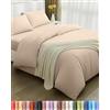 Utopia Bedding Set Copripiumino da 4 Pezzi - Copripiumino 200x200cm, Lenzuolo con Angoli 135x190cm, Federe 50x75cm - (Beige, Matrimoniale)