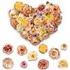 Touosy 20 Pezzi Fiori Finti per Decorazioni Fioritura di Lunga Durata | Fiori Finti Artificiali Teste Rose Finte per Bouquet DIY Matrimonio Centrotavola Decorazione Domestica Festa Casa (Arancione)