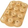 Nordic Ware Bundt Charms - Teglia per torte in alluminio pressofuso 3D, motivo geometrico