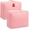 SEPSCO Borsa Porta Oggetti, 2 Pezzi 180L Grande Borse Stoccaggio Impermeabile Contenitori Sottoletto Pieghevole Organizzatore con Cerniera e Manici per Vestiti Lenzuolo Piumoni Trapunte Cuscini