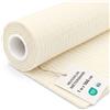 Amazinggirl Mussola di Cotone al Metro Tessuto Leggero 1 M x 160 cm - Stoffa Morbida Traspirante per Cucire Copertina Runner Tavolo Abito Estivo Accessori Bimbi Oeko Tex Colore avorio