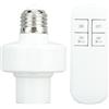 Qcwwy Portalampada Senza Fili, Portalampada con Telecomando Senza Fili 30 M Facile da Installare Resistente alle Interferenze Sostituzione con Telecomando per Lampada a Risparmio Energetico (220V)