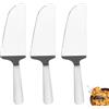 Maylatte Set di 3 palette per torte in acciaio inox con cursore e bordo dentato, per tagliare e servire torte, torte e pizza