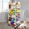 HEYOUTH Ripostiglio Girevole 360° con Rotelle per Peluche | Organizzatore Verticale, Extra Large, In ABS, Risparmia Spazio, Per Cameretta dei Bambini