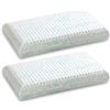 Materassimemory.eu - Coppia Cuscini lattice e gel micro forato traspirante formato saponetta alto 13cm con capsule gel ringrescante anallergico anti acaro - Made in Italy