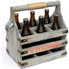 DanDiBo Portabottiglie di Birra con apribottiglia, 6 cilindri, Cestino Porta Bottiglie in Legno…