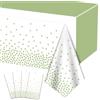 Hegbolke 4 tovaglie verdi salvia - 220 x 130 cm, rettangolari, a pois verdi, per casa, genere, feste di compleanno, decorazioni per baby shower