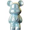 ImyHok Statuette Decorative Casa Statua Orso in Ceramica Soprammobili Moderni Design Camera da Letto Salotto Centrotavola Ornamenti Altezza 18cm (Blue)
