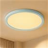 LQWELL Plafoniera LED Ultra Sottile Blu 22cm 18W 3000K | Design moderno e minimalista, grado di protezione IP44 ed elevata efficienza energetica. Ideale per bagno, soggiorno, ecc.
