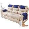 ZGDDPZA Copribraccioli, Copri Bracciolo Divano con Tasca,Impermeabile Odere per Poggiatesta per Divano A 1/2/3 Posti Antiscivolo Copripoltrona Trapuntato (3 Posti 5pz,Blu Navy)